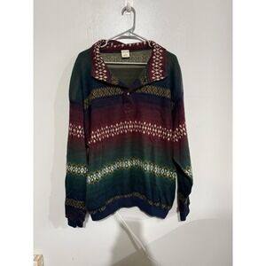 Vintage Structure Aztec Navajo Western Sweater Men's‎ Size L